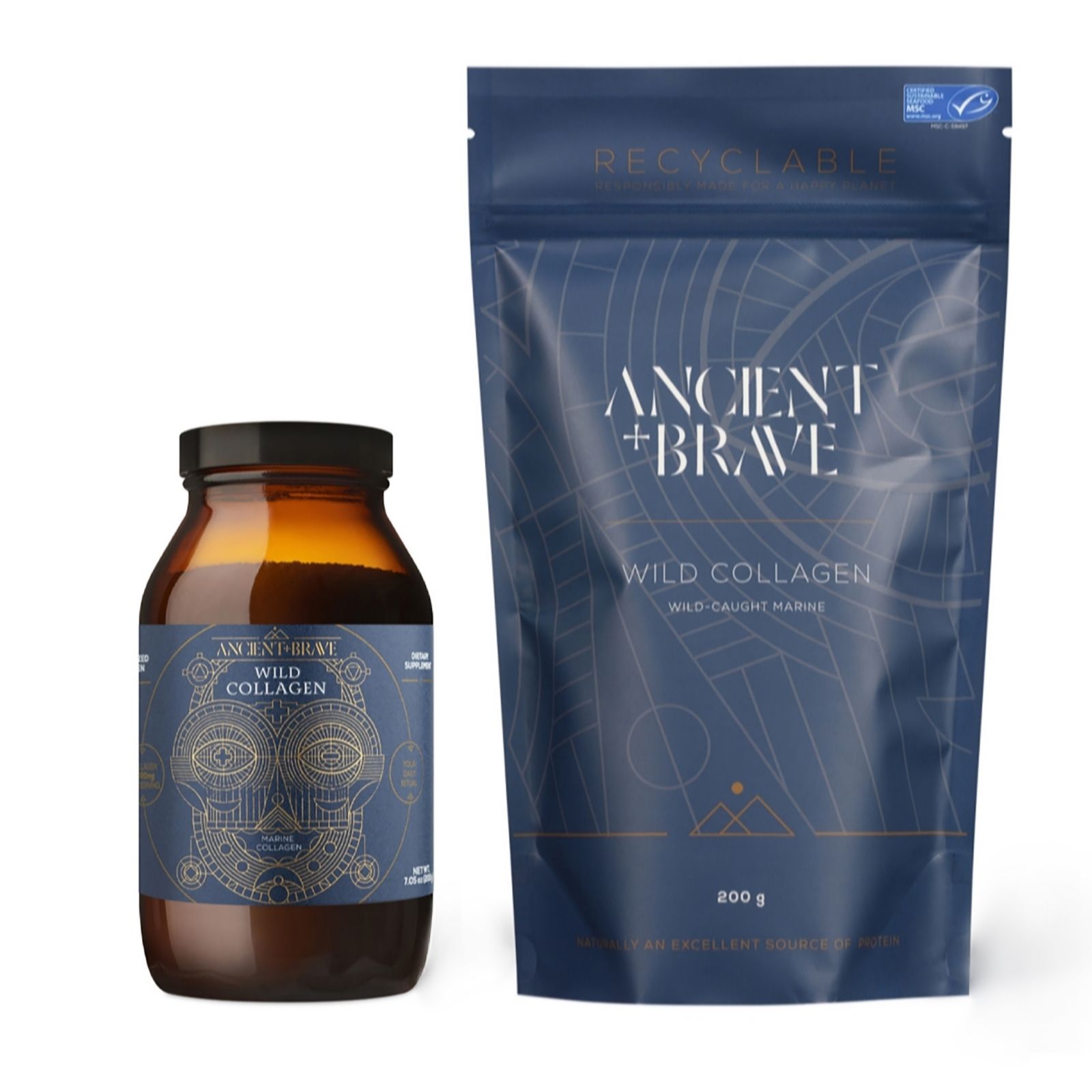 Ancient + Brave Wild Collagen 200G - Wild Caught Marine Collagen Powder Supplement - 100% Hydrolysed Collagen Peptides (Fish) - High Protein, Fasting, Keto - Beauty, - Image 10