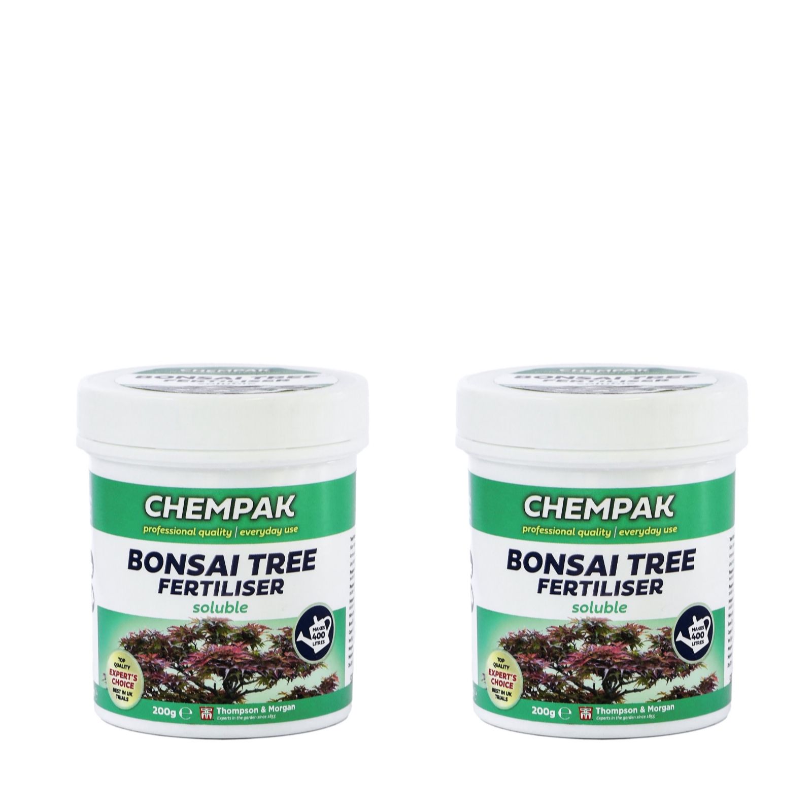 Thompson & Morgan Chempak Bonsai Fertiliser 200g x 2, White