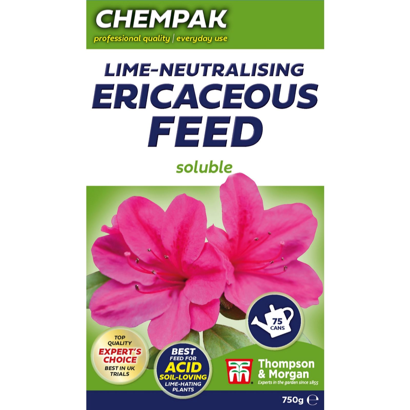 Thompson & Morgan Chempak Ericaceous Fertiliser 750G X 2