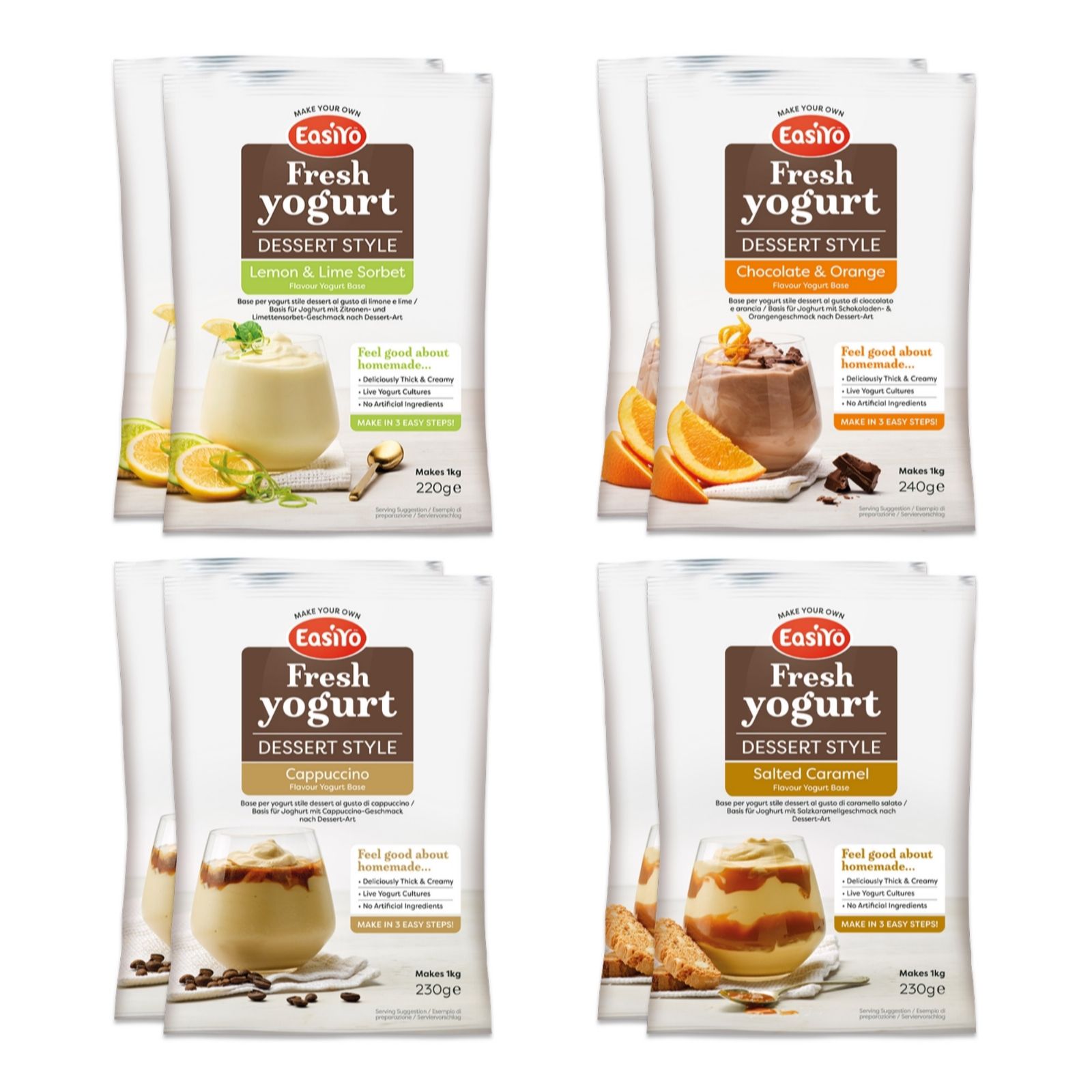 Easiyo Yoghurt Orange Easiyo Set Of 8 Dessert Selection