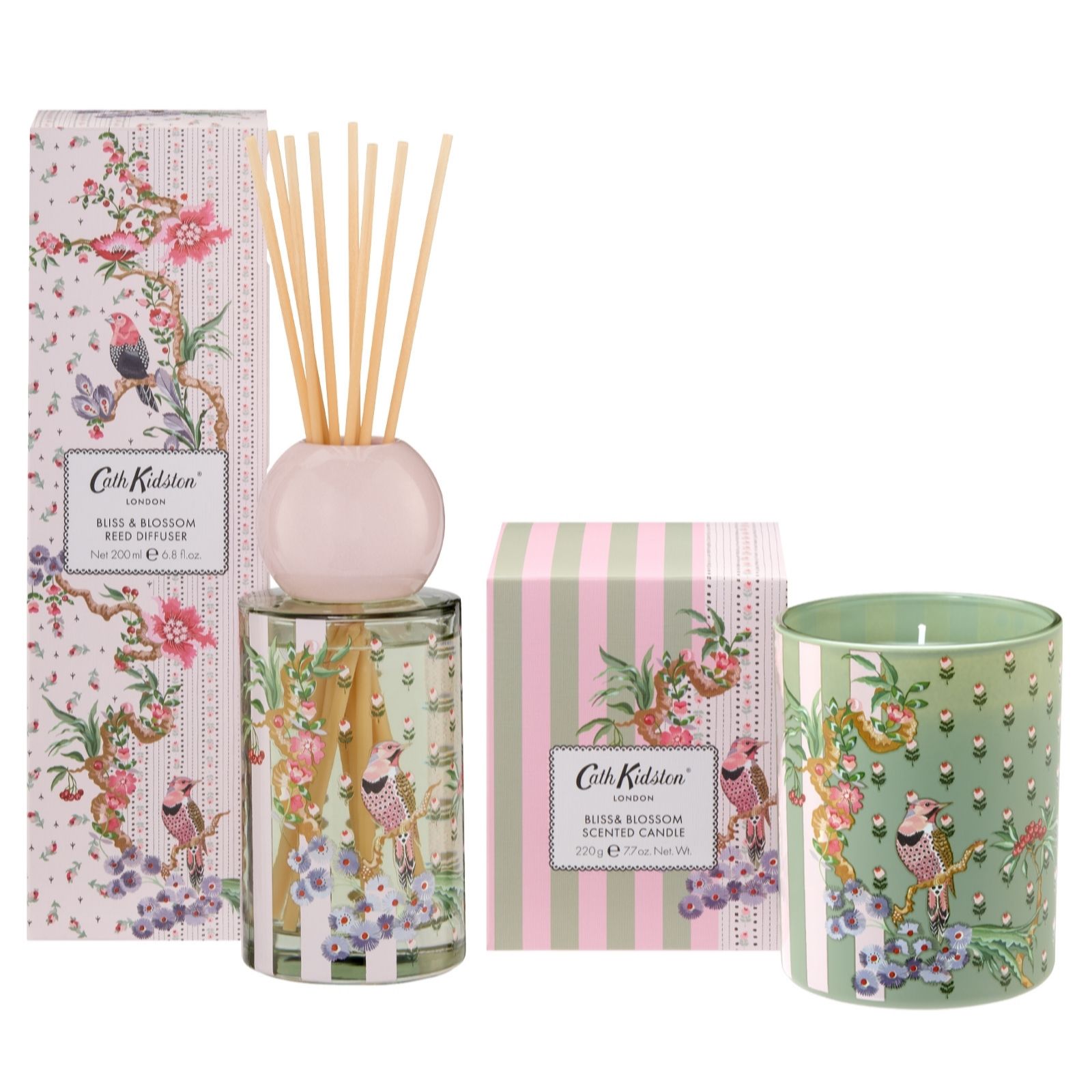 Cath Kidston Bliss & Blossom Home Fragrance Candle And Diffuser Set