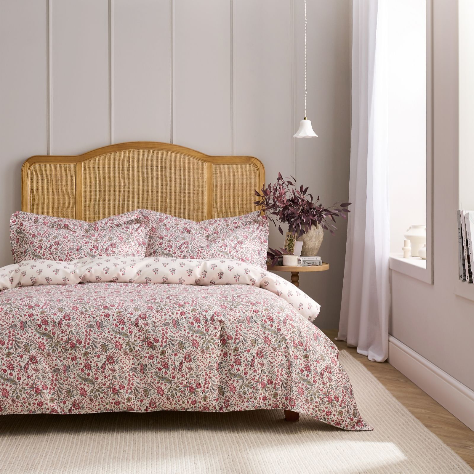 Christy Mulberry Newstead Cotton Sateen Reversible 3 Piece Duvet Set