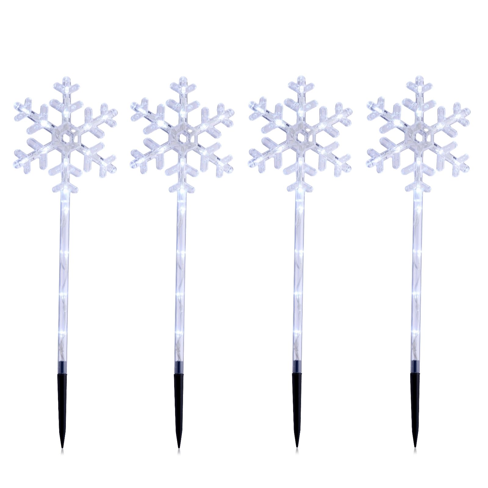 Garden Stories 55cm Set of 4 LED Christmas Stakes Decor