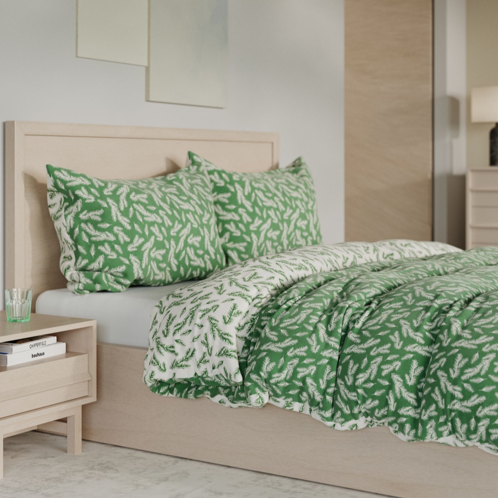 Cozee Home Green Velvetsoft Ever 3 Piece Duvet Set