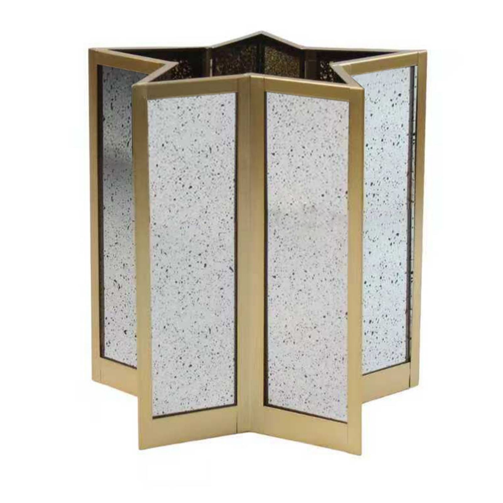 Home Stories Pre Lit Mercury Glass Star Lantern With LED Wax Candle