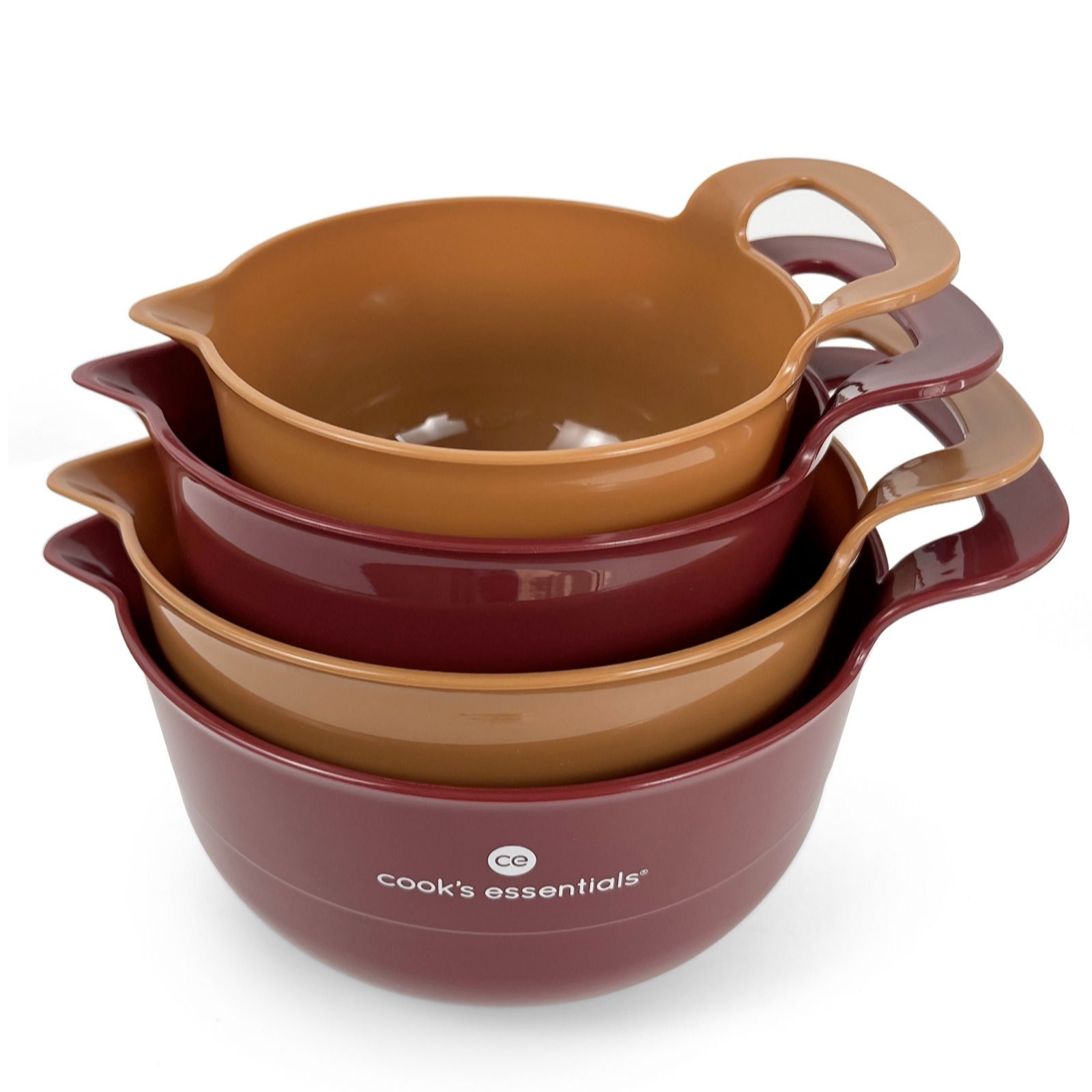 Cook's Essentials Set of 4 Stackable Mixing Bowls