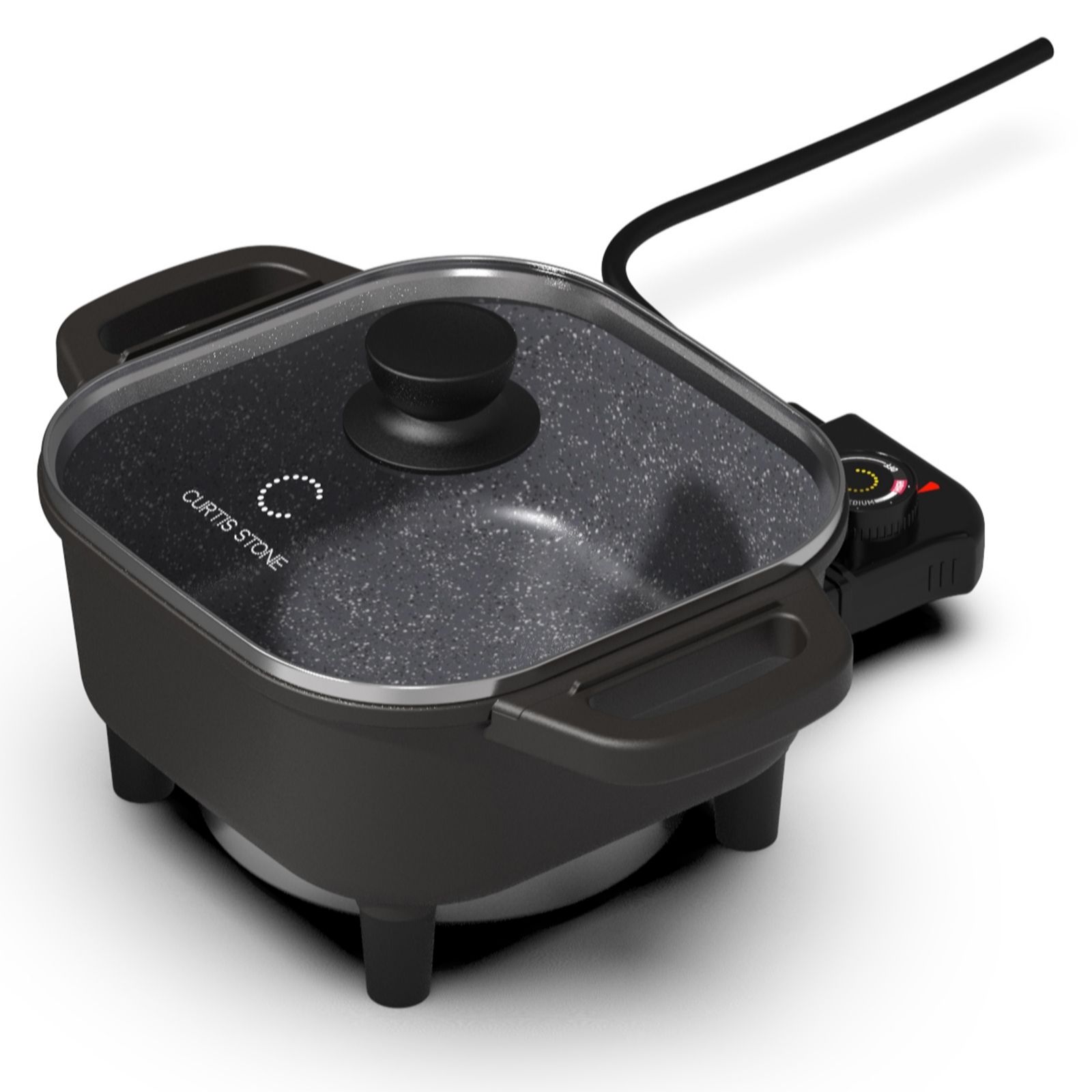 Curtis Stone Black 8 Inch Dura-Pan Nonstick Electrical Skillet