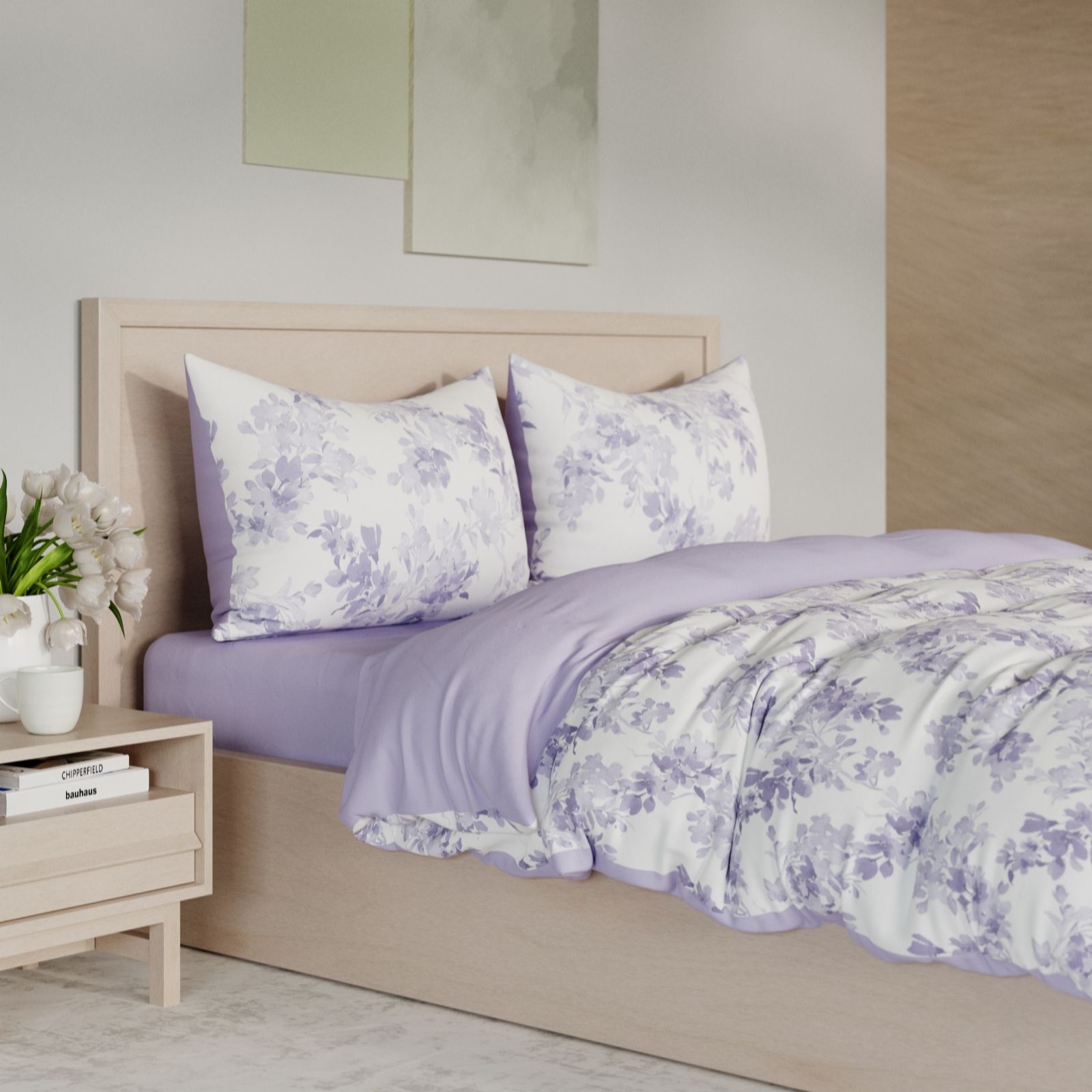 Cozee Home Blue Supersoft By 2 Pack Embossed And Print 4 Piece Duvet Sets
