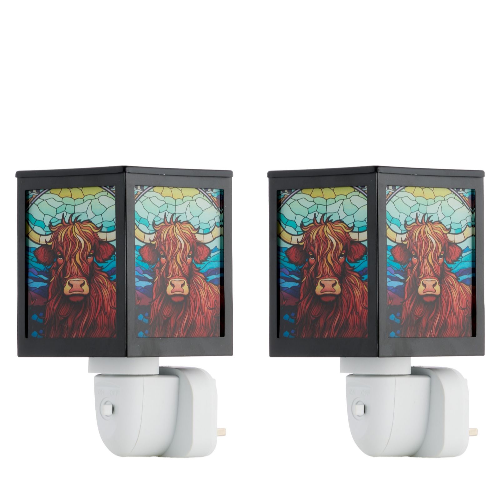 Cello Set of 2 Highland Cow Electric Melt Burner Plug In with Wax M...