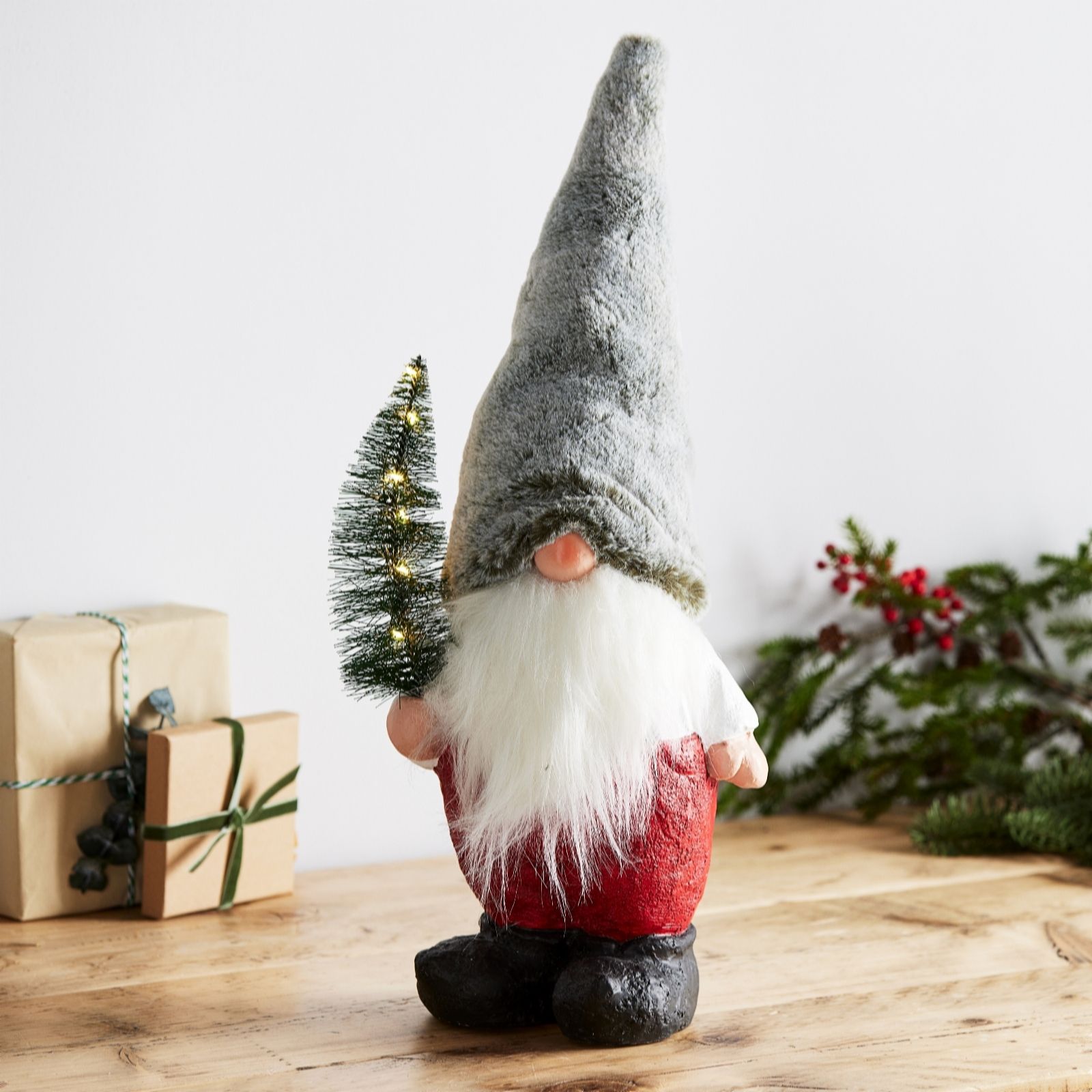 Festive White/Light Pre-Lit Standing Gonk