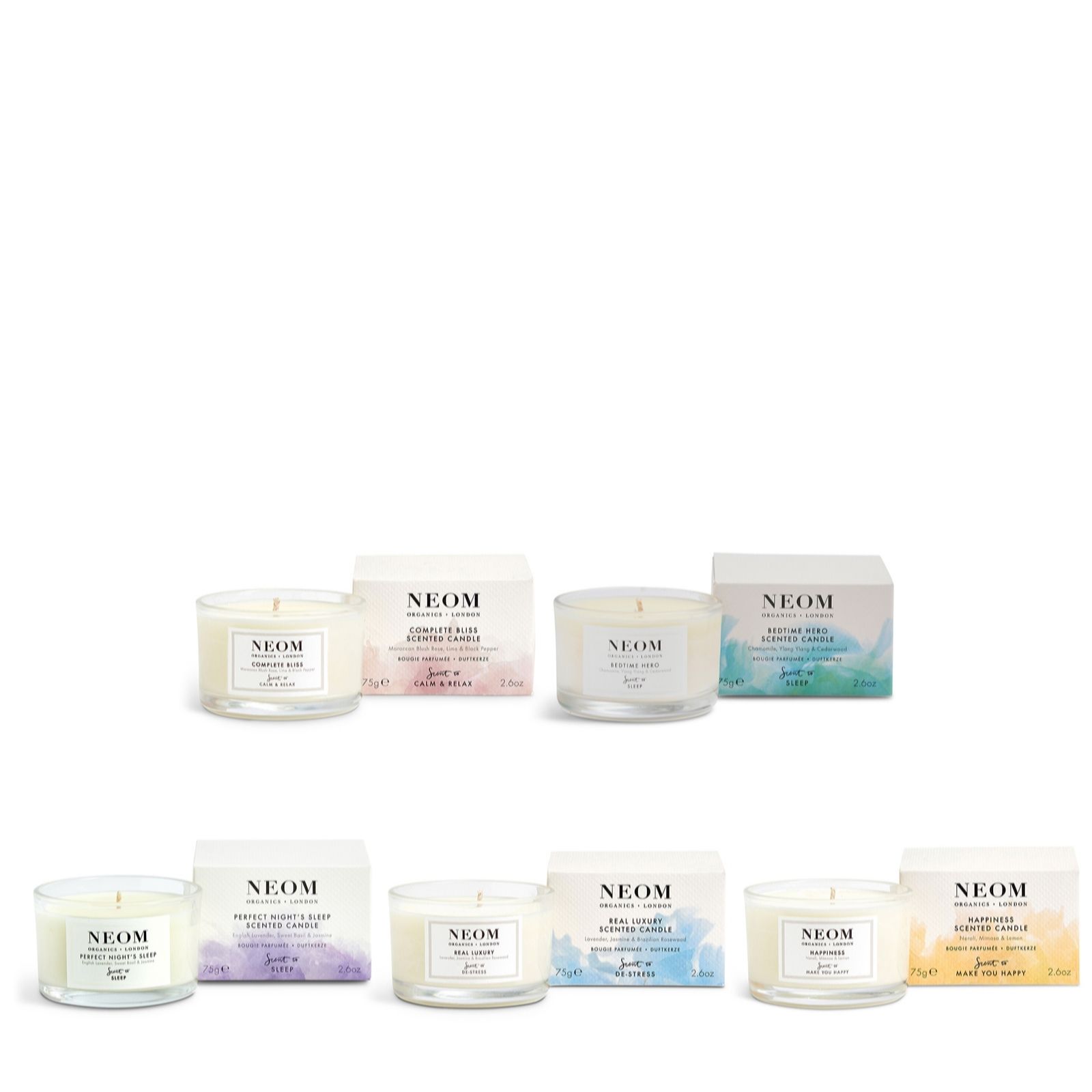 Neom Complete Travel Candle Collection