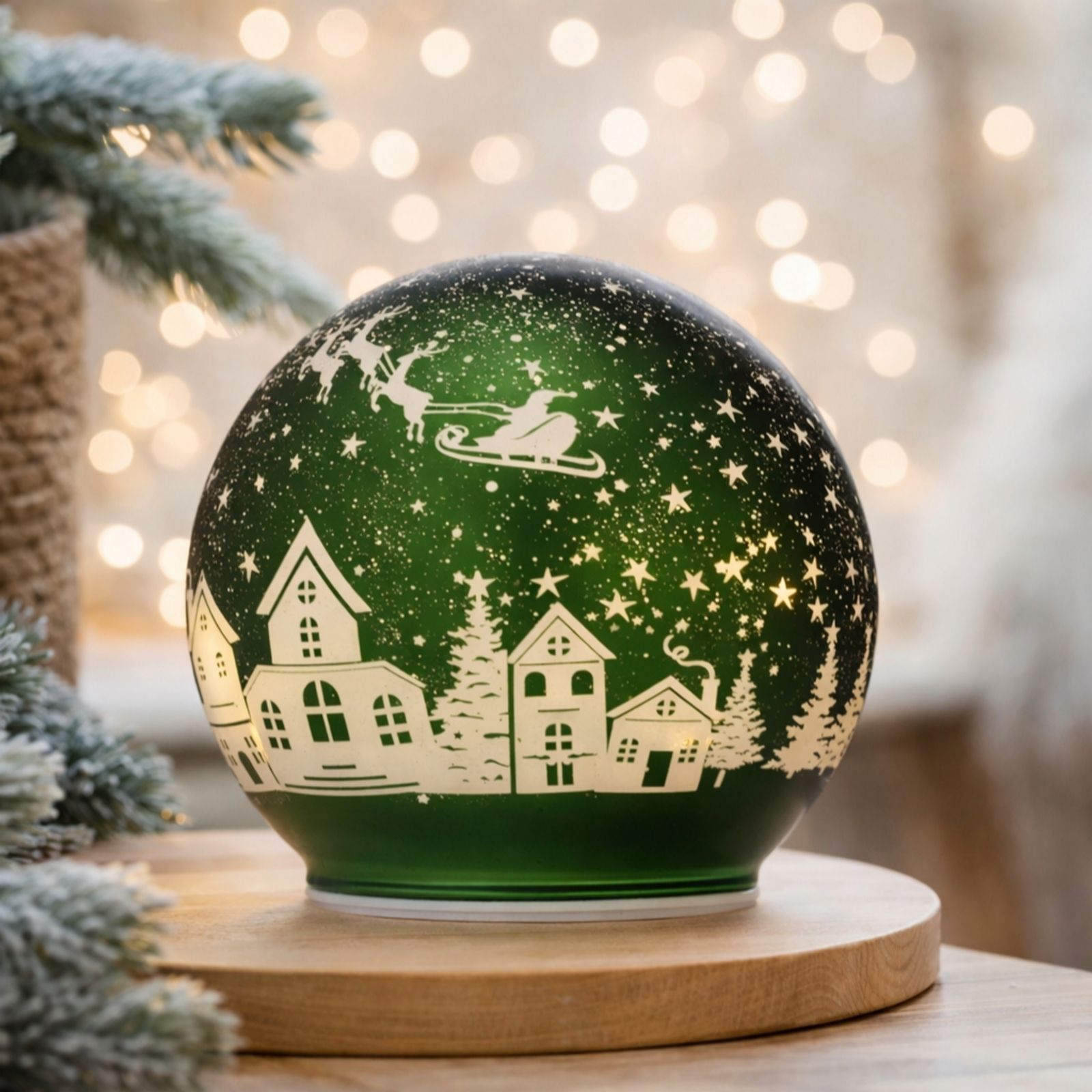 Home Stories 15cm Rotating Christmas Scene Sphere