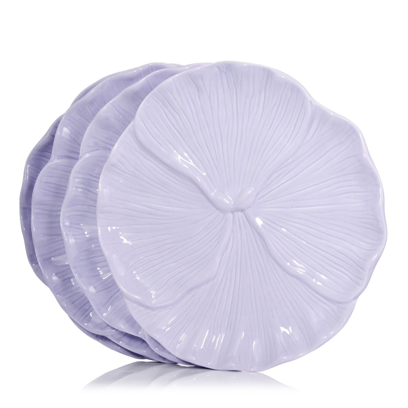 Home Stories Set of 4 26cm Flower Plates