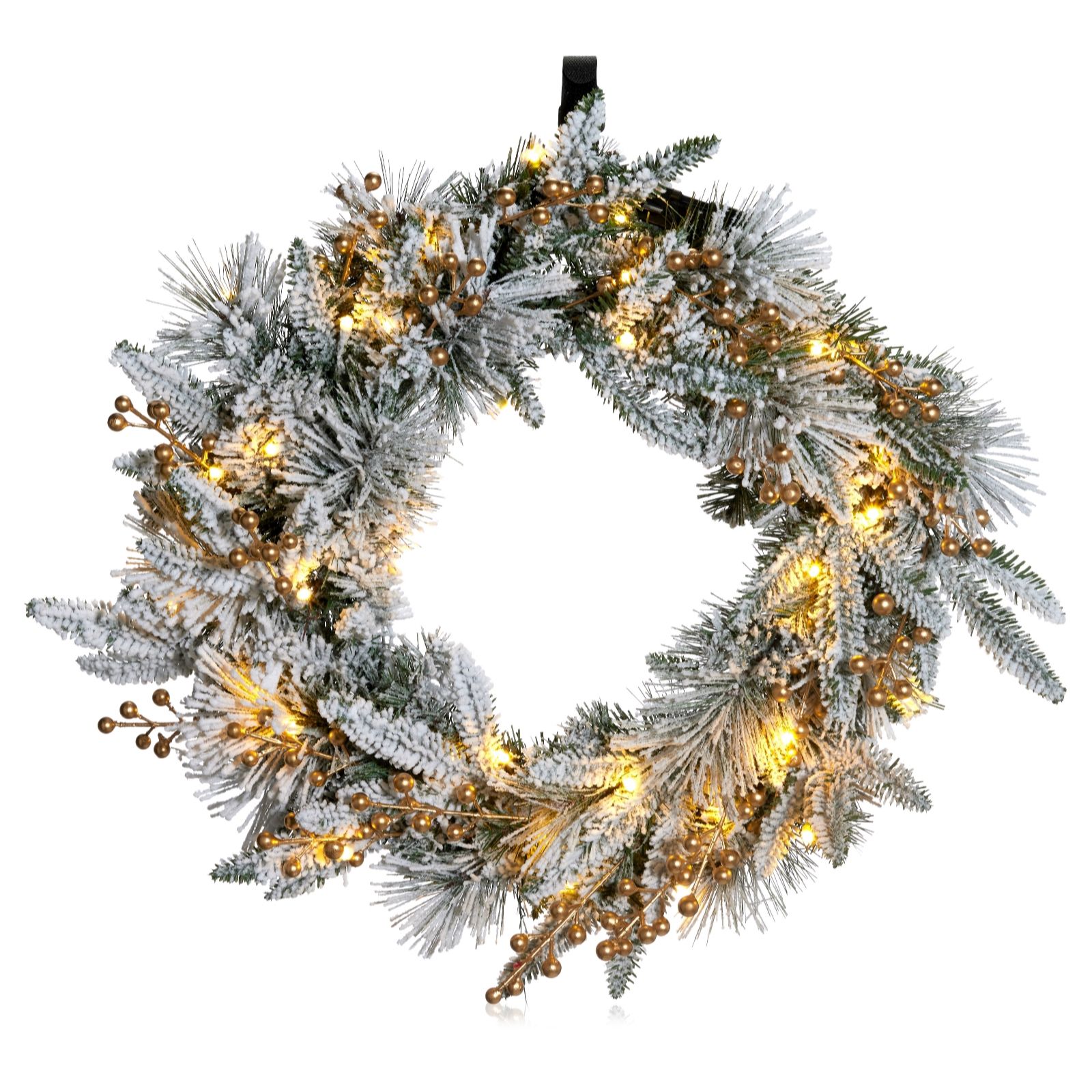 Sara Davies Natural Sara By 50Cm Pre Lit Winterluxe Fir Wreath