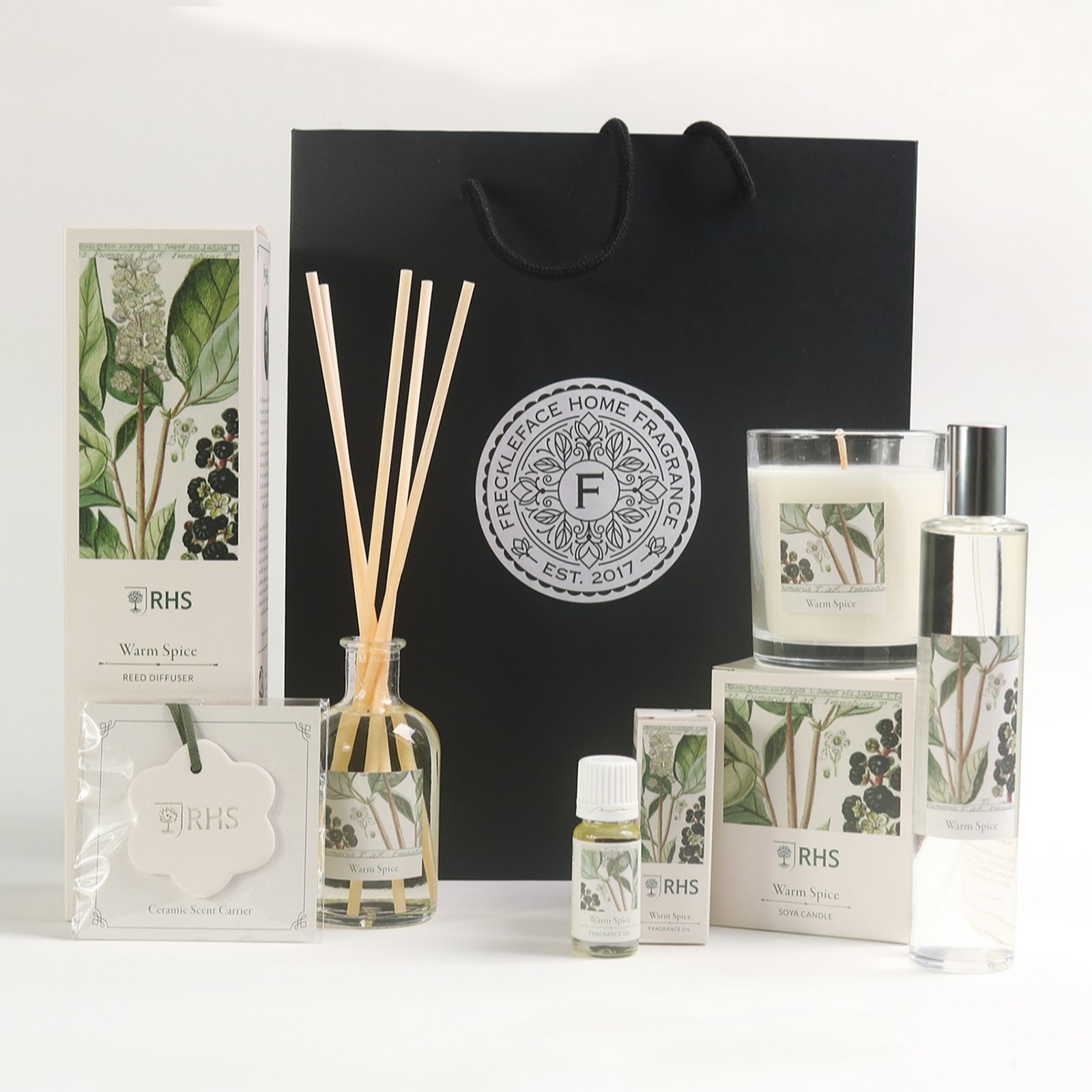 RHS x Freckleface Home Fragrance Collection in Gift Bag