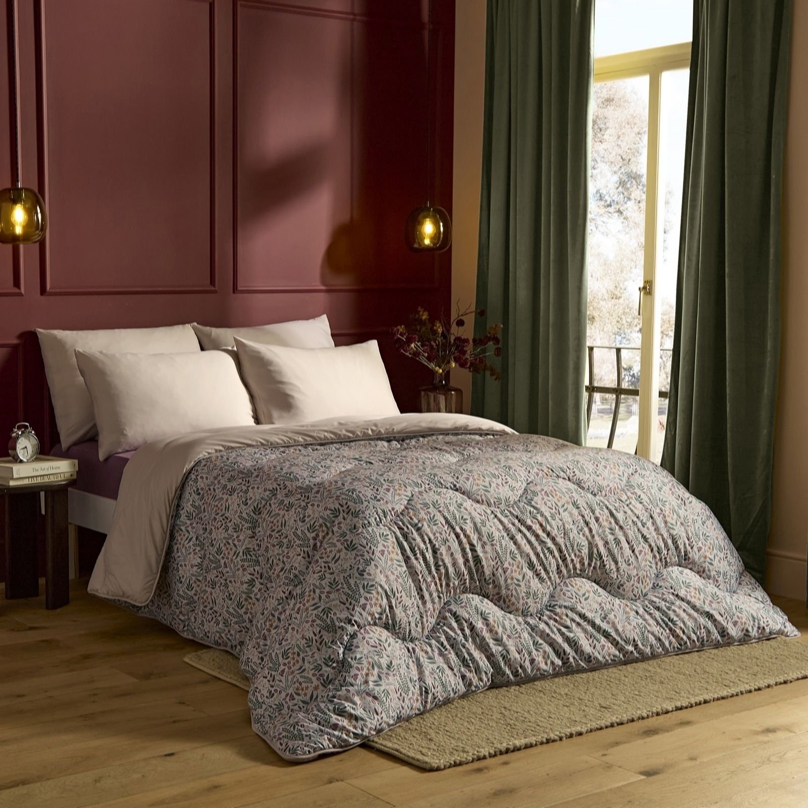 Night Lark Nordic Leaves 10.5 Tog Coverless Duvet & Pillowcase Bundle