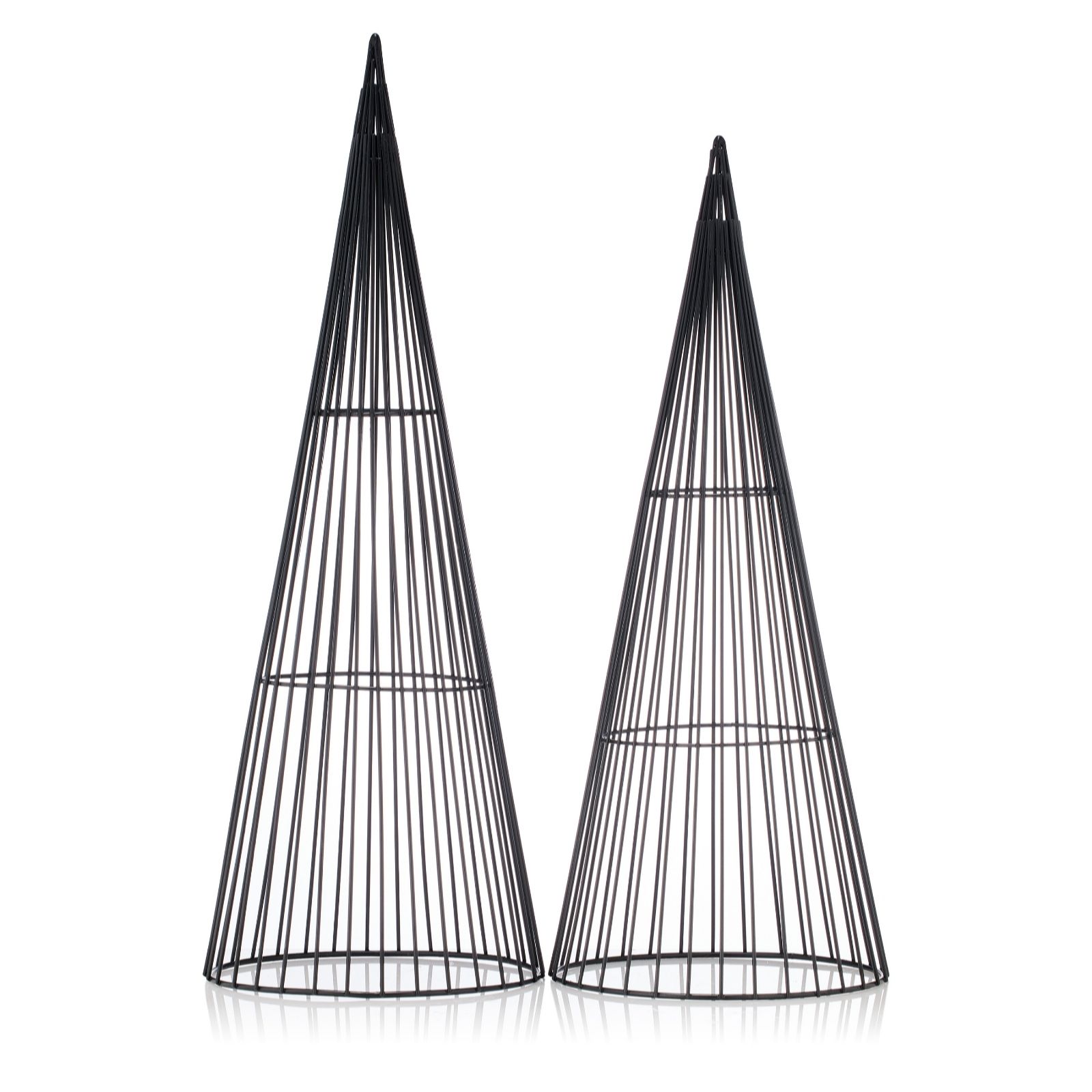 K by Kelly Hoppen Set of 2 Large Wire Cone Trees