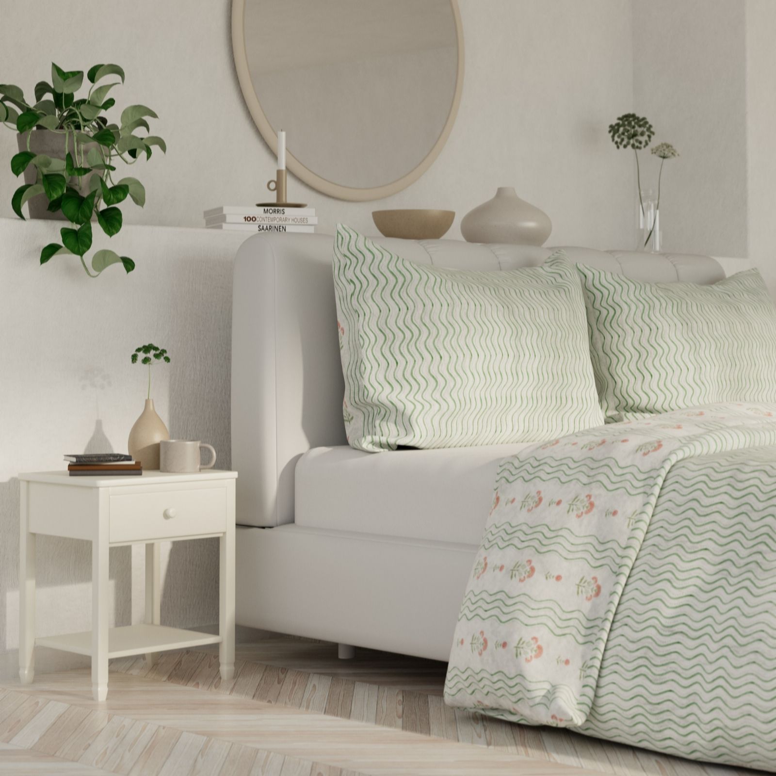 Sara by Sara Davies Cotton Blend Reversible Floral 3 Piece Duvet Set