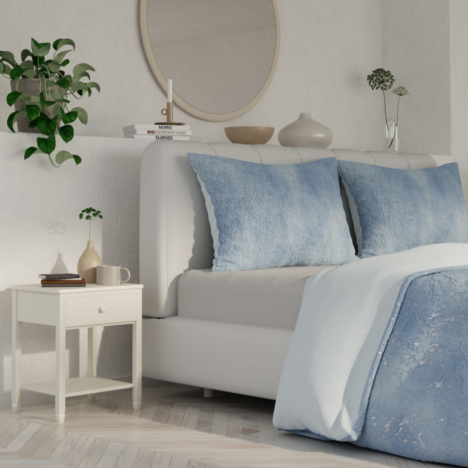 Cozee Home Foil Velvetsoft Abstract 3 Piece Duvet Set
