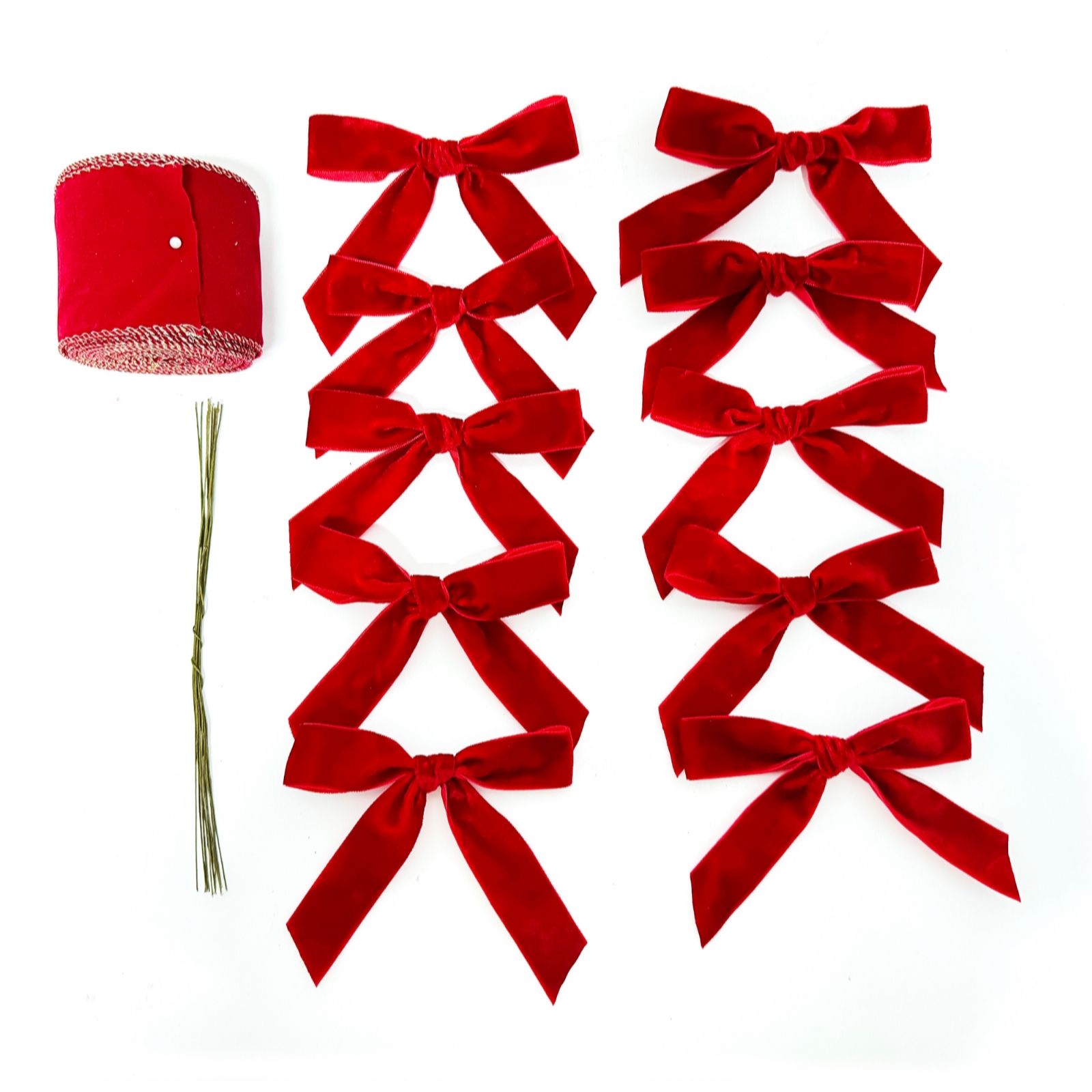 Sara By Sara Davies 10m Wired Ribbon And 10 Bow Decoration Pack