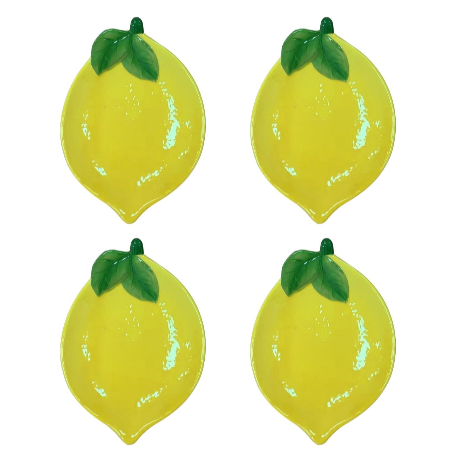 Outlet Home Stories Set Of 4 Lemon Fruit Plate