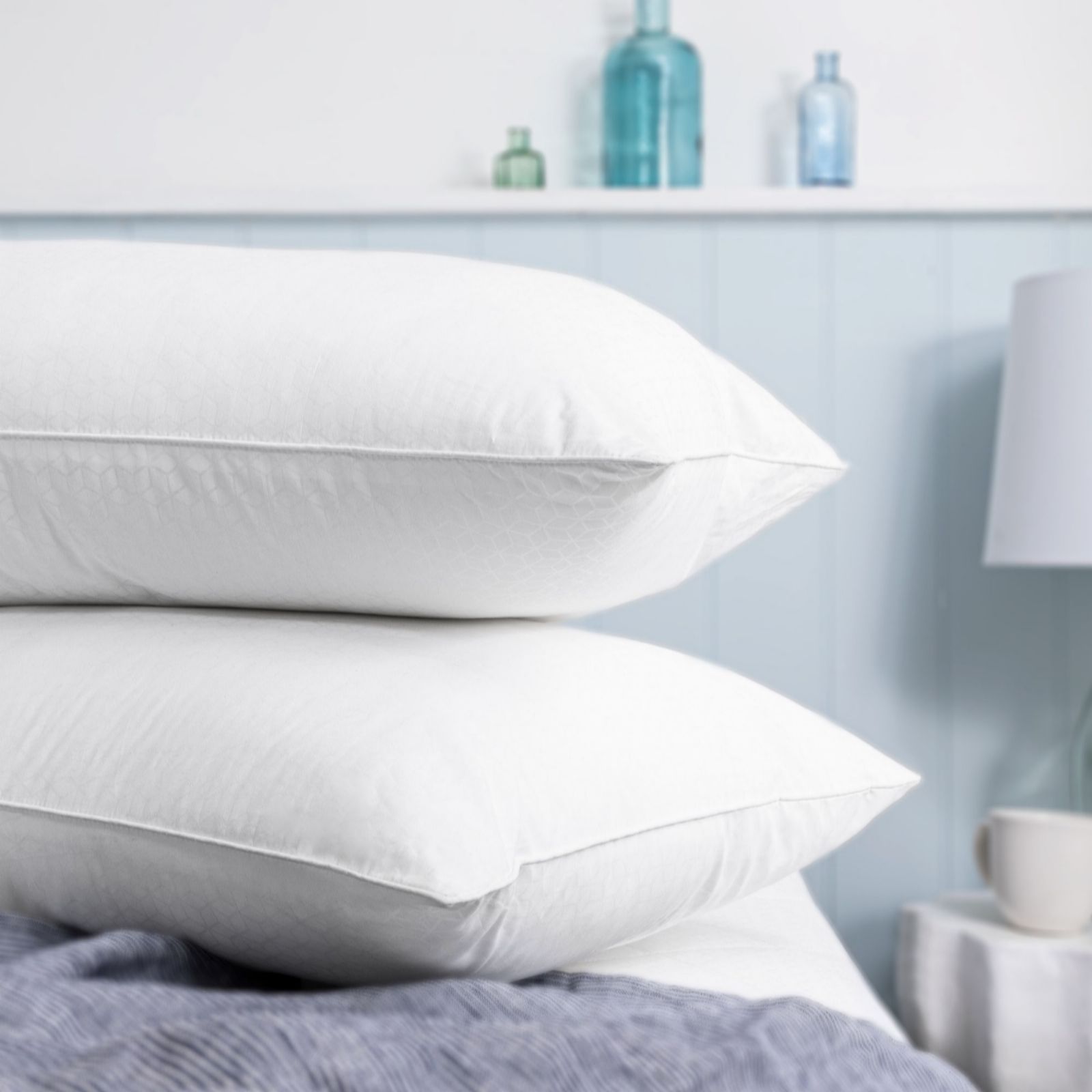 The Fine Bedding Company Smart Temperature Pillow Pair & Protection...