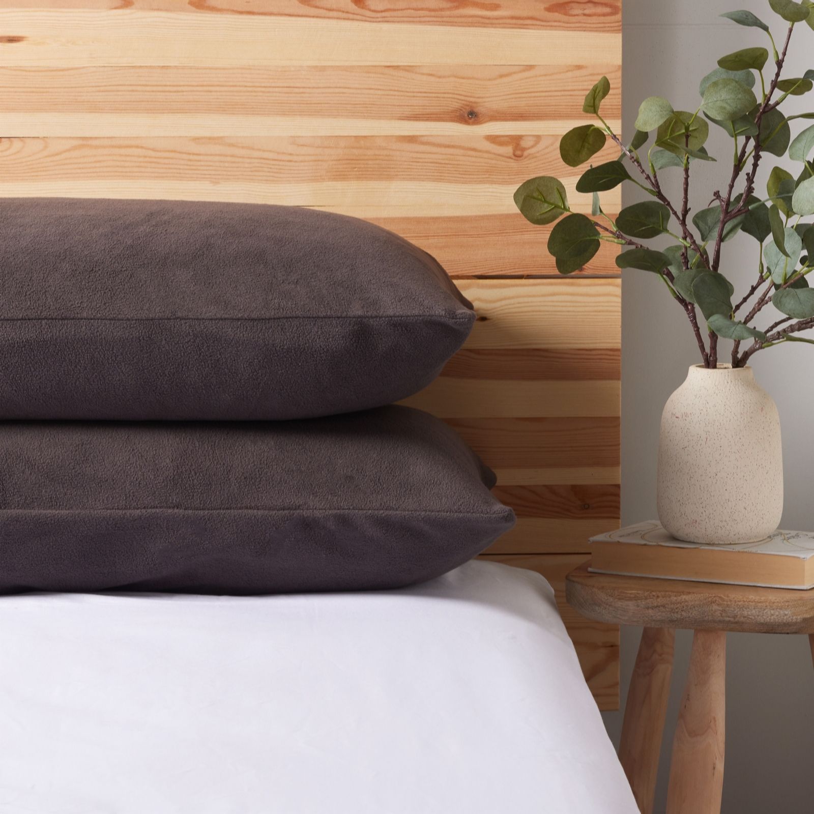 Cozee Home Microfleece Set of 2 Housewife Pillowcases