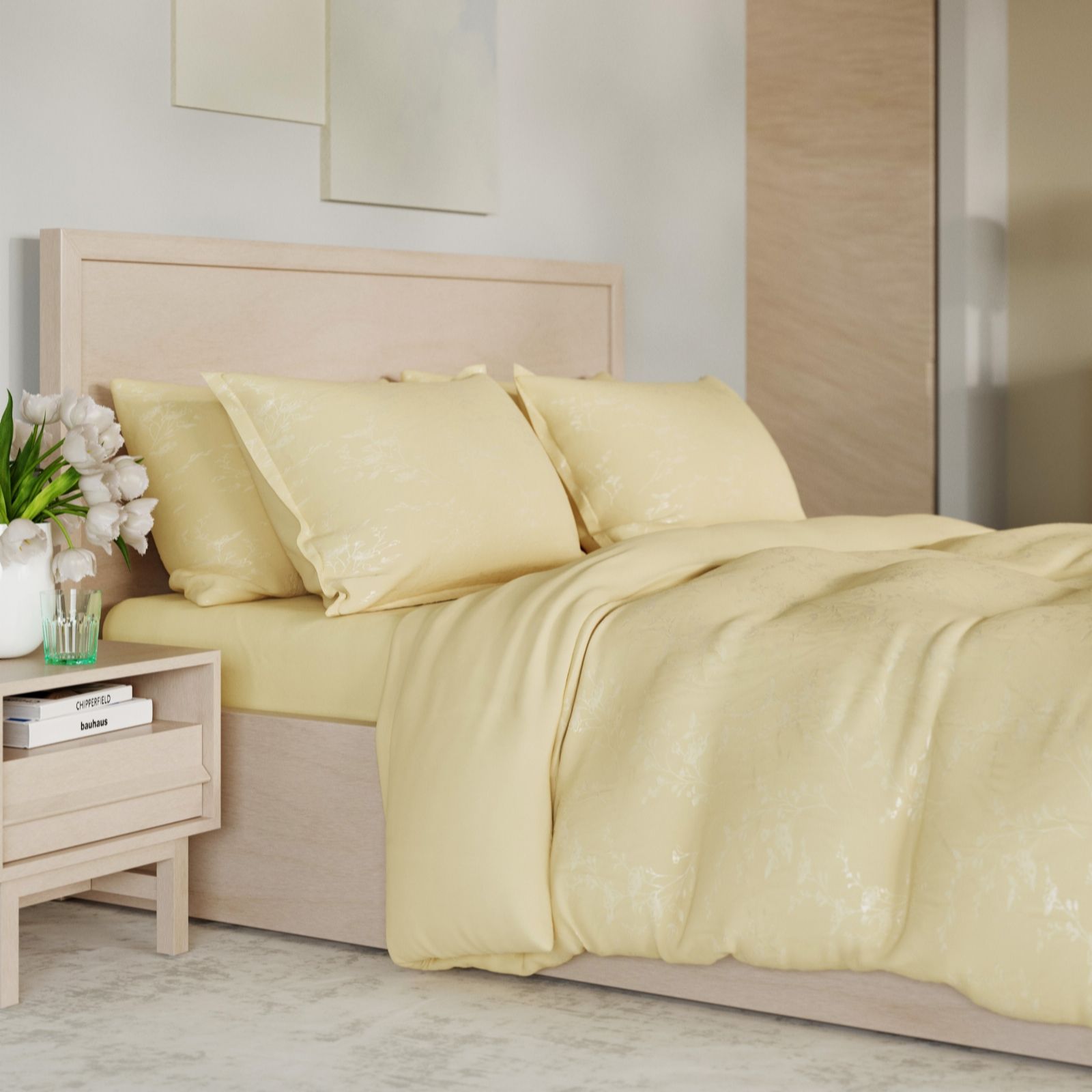Cozee Home Blue Supersoft By Embossed Floral 6 Piece Duvet