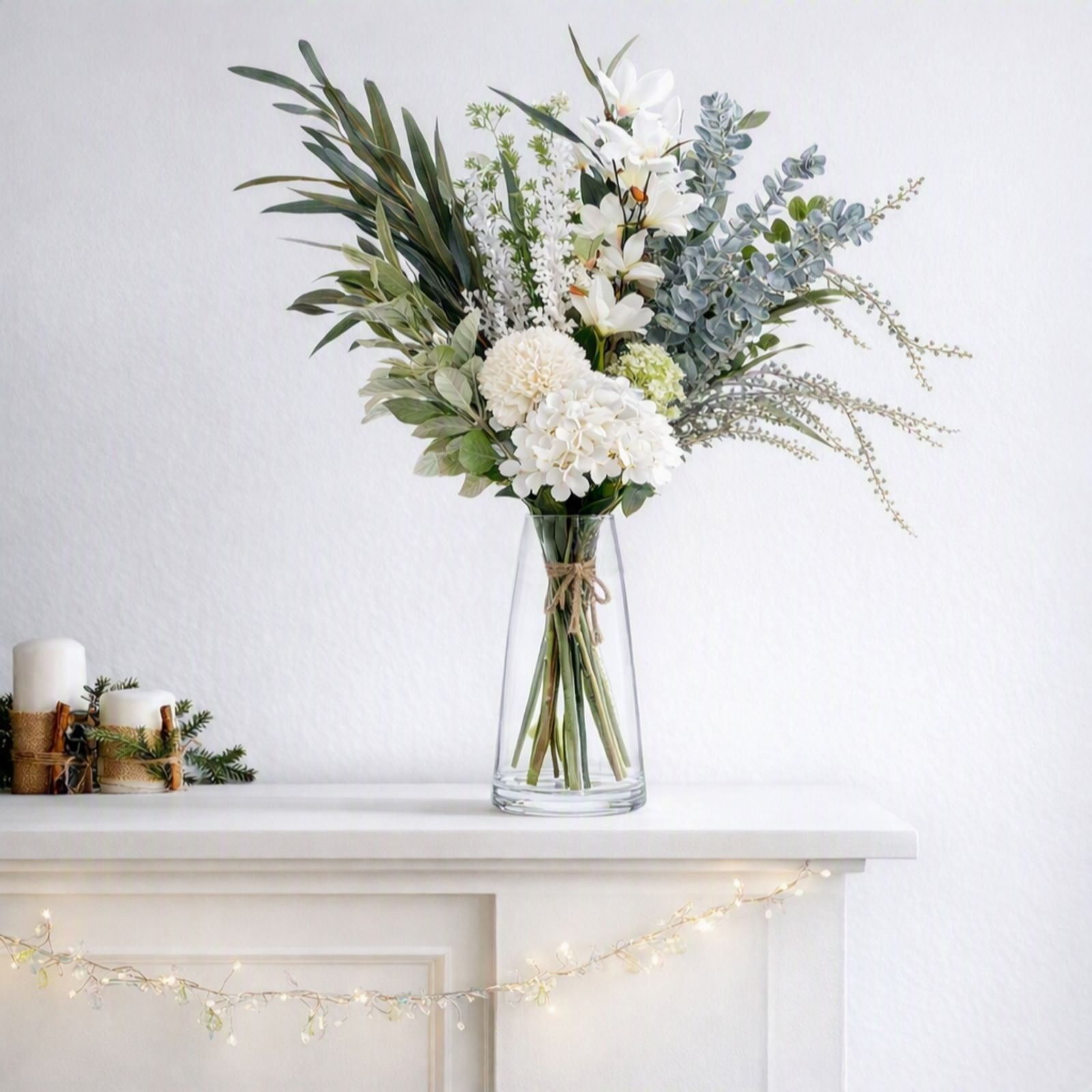 Home Stories Faux Floral Bouquet with Vase