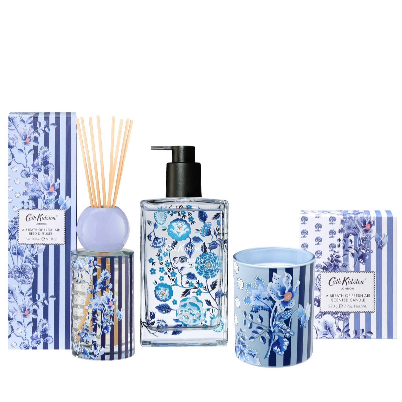 Cath Kidston Hand Wash, Candle, Diffuser Bundle Set