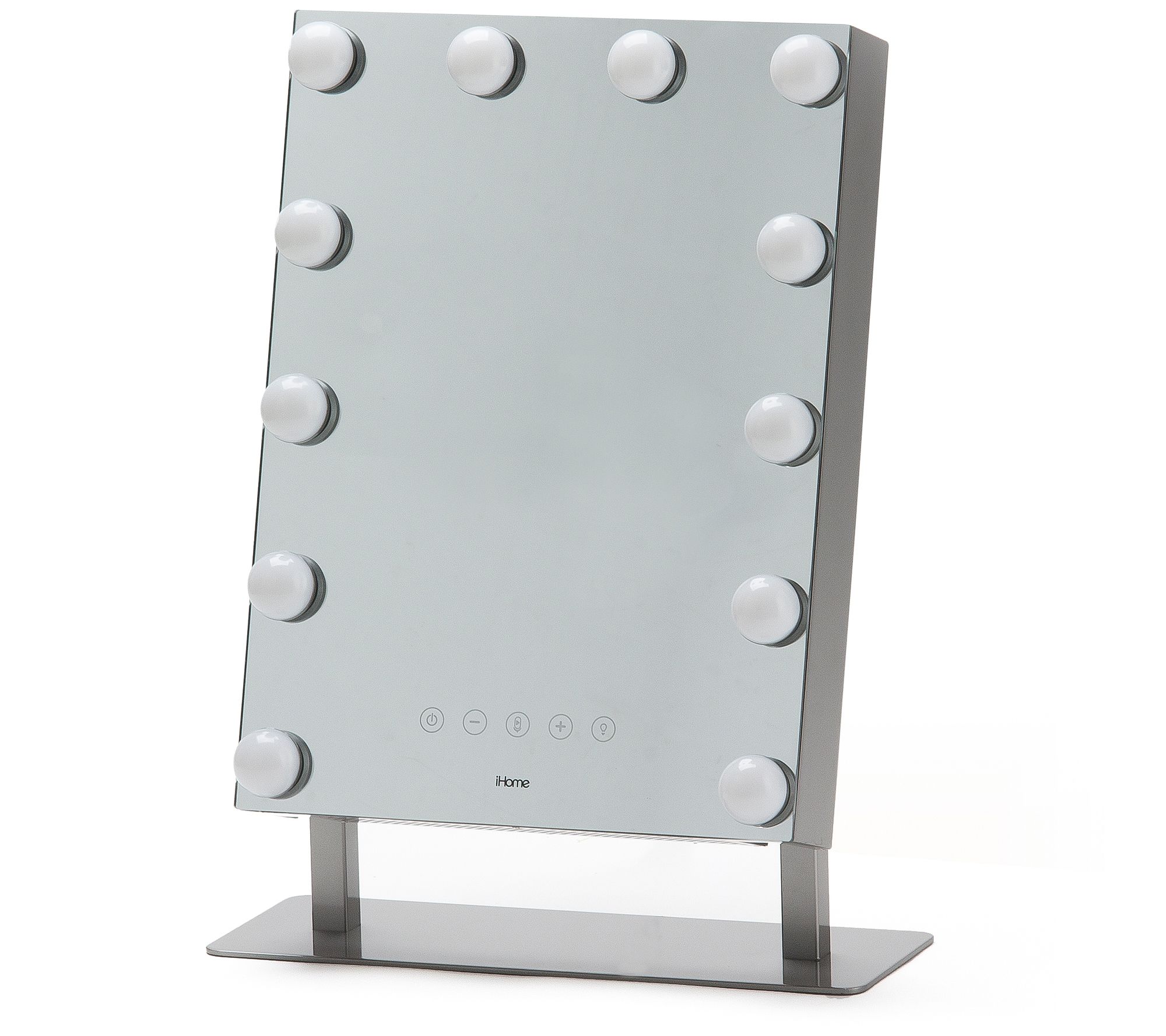 iHome iCVBT15 Bluetooth Smart Speaker  8 W RMS  Google Assistant  Siri Supported  Silver