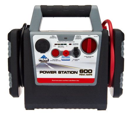 PEAK 600 Peak/300Amp Jump Starter w/260 PSI Tire Inflator - V32206 ...