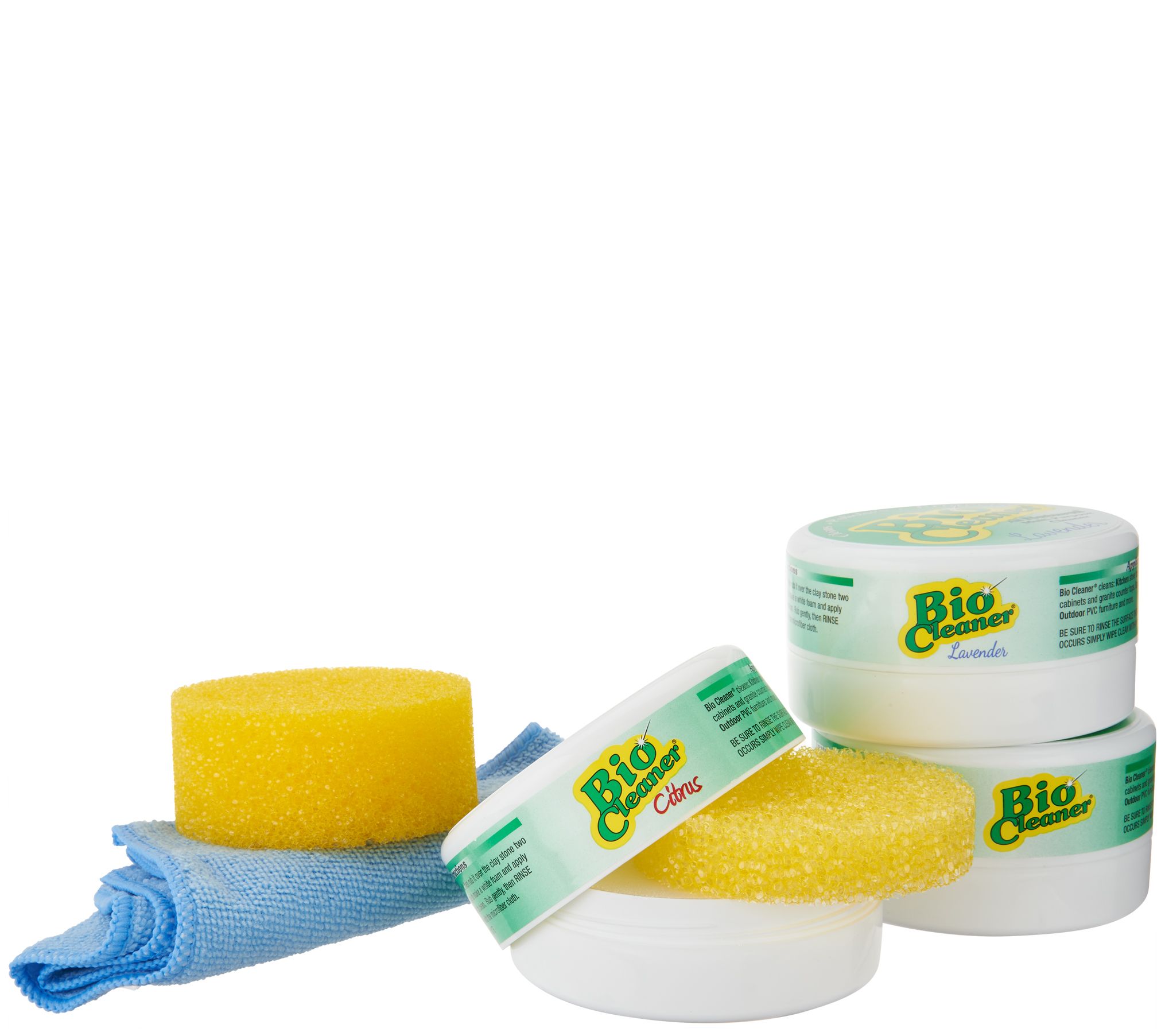 Bio Cleaner Set of 3 MultiPurpose Cleaning Clays with Sponges Page 1 —