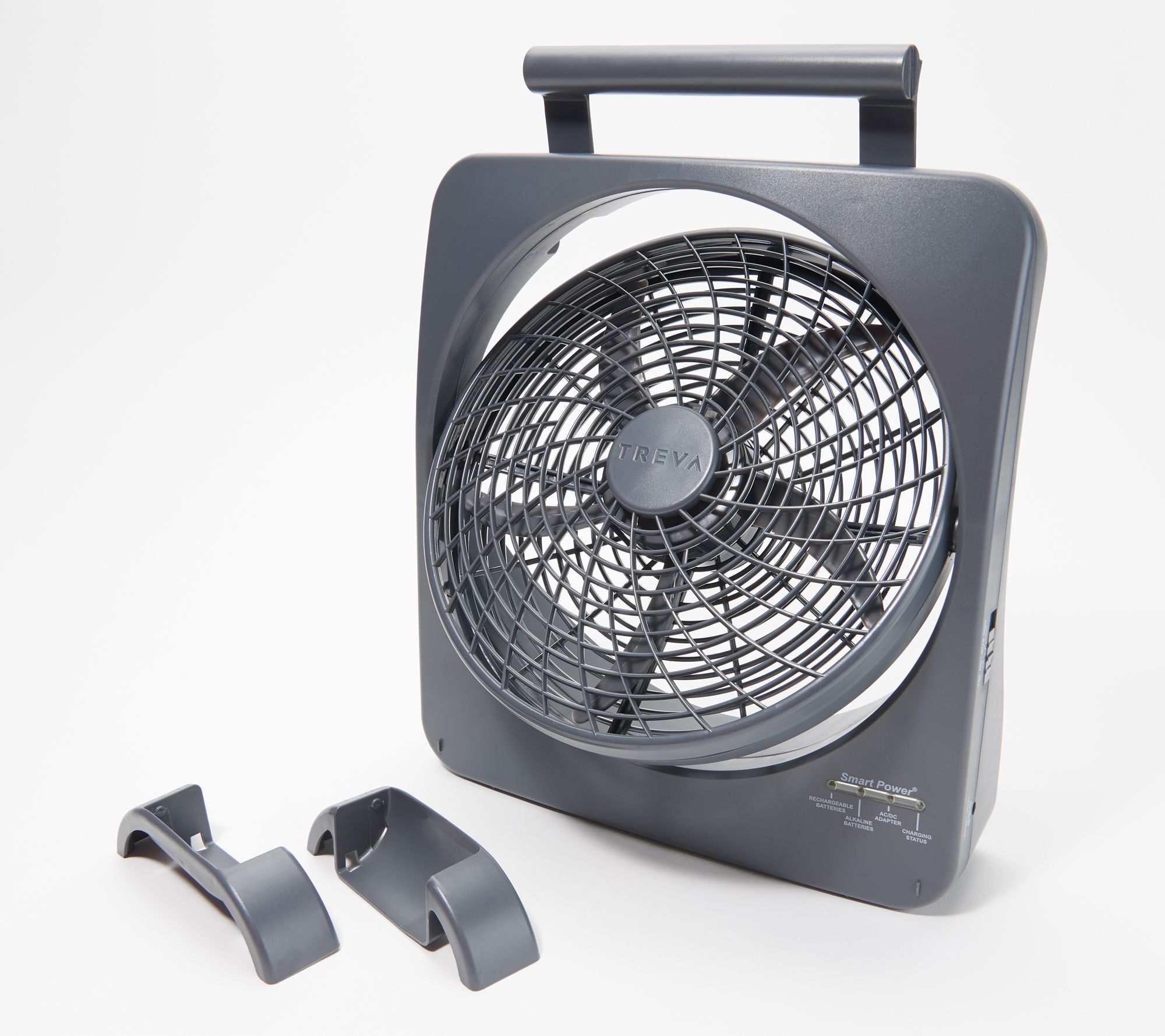 Treva 10" Rechargeable 2Speed Smart Fan with USB Charging Port